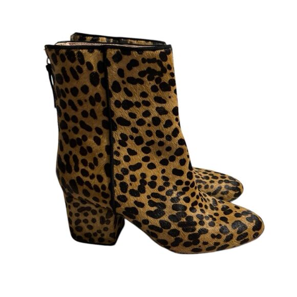 J.Crew Sadie Leopard Calf Hair Ankle Boots - Picture 5 of 12